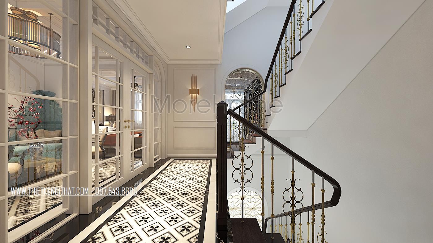 Chiếu tới, chiếu nghỉ cầu thang tân cổ điển